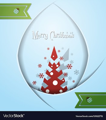 With christmas and christmas decoration vector image