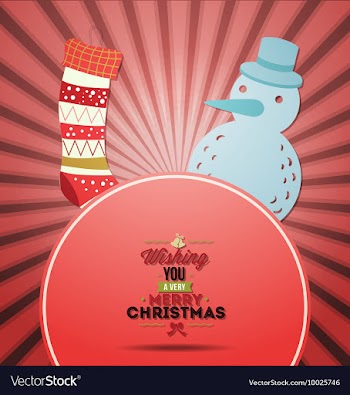 With christmas and christmas sock vector image