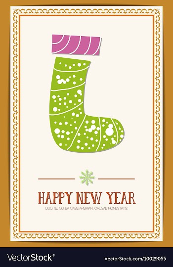 With christmas and christmas sock vector image