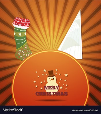 With christmas and christmas sock vector image