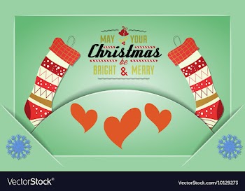 With christmas and christmas sock vector image