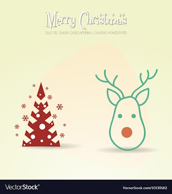 With christmas and christmas tree vector image