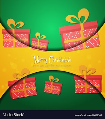 With christmas and gift vector image
