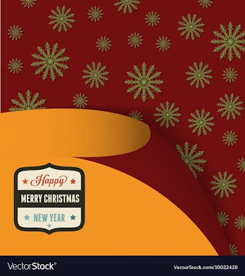 With christmas and snowflake vector image