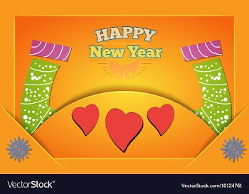 With christmas and winter feeling vector image