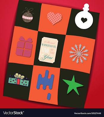 With christmas and winter feeling vector image