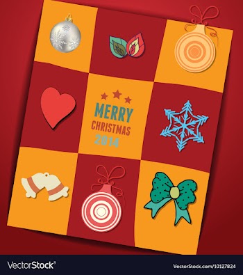 With christmas and winter feeling vector image