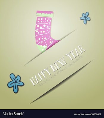 With christmas and winter flower vector image