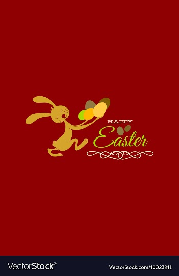 With easter and vector image
