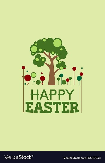 With easter and vector image