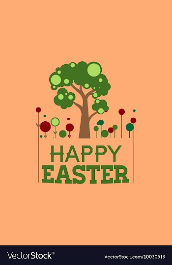 With easter and vector image