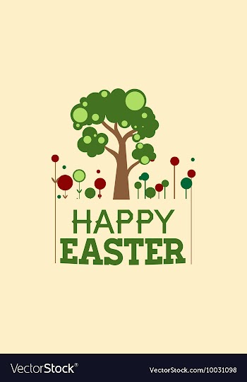With easter and vector image