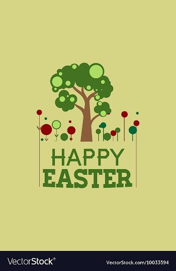 With easter and vector image
