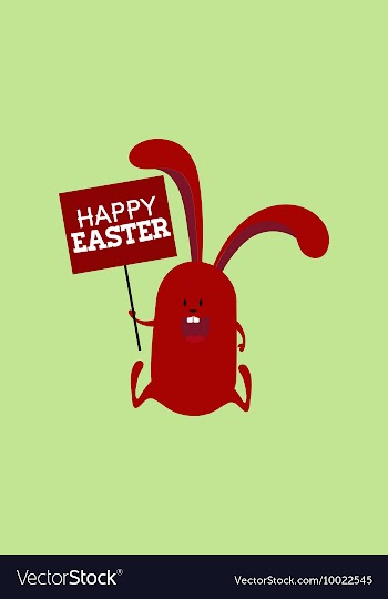 With easter bunny and vector image