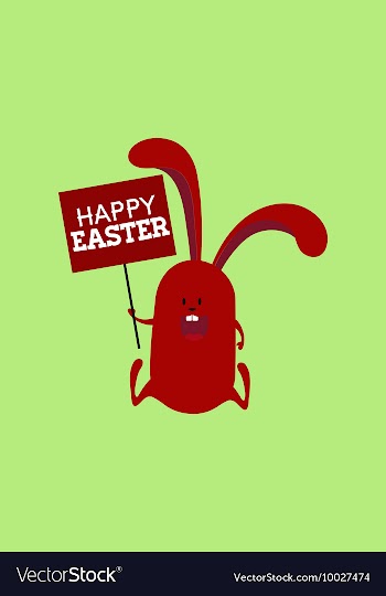 With easter bunny and vector image