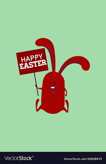 With easter bunny and vector image