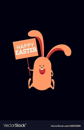 With easter bunny and vector image