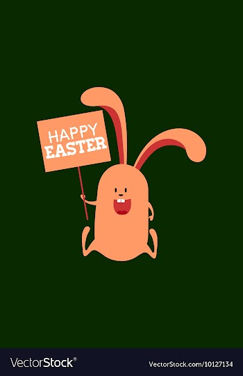 With easter bunny and vector image