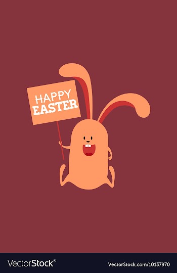 With easter bunny and vector image