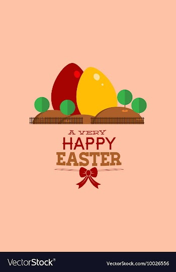 With eggs and vector image