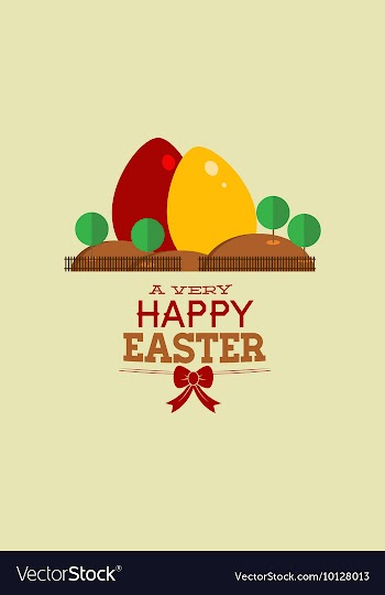 With eggs and vector image