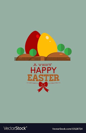With eggs and vector image