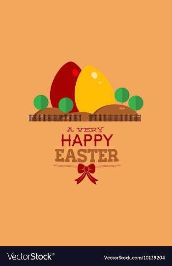 With eggs and vector image