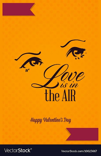 With eyes text and vector image