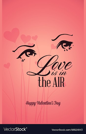 With eyes text and vector image