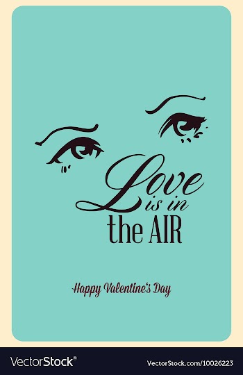 With eyes text and vector image