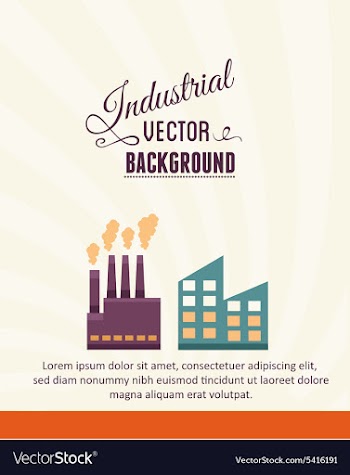 With factory vector image