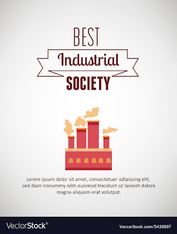 With factory vector image