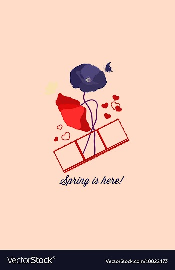 With flower and vector image