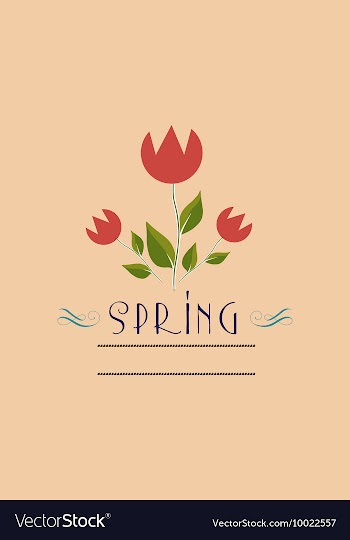 With flower and vector image