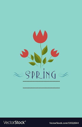 With flower and vector image