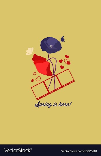 With flower and vector image