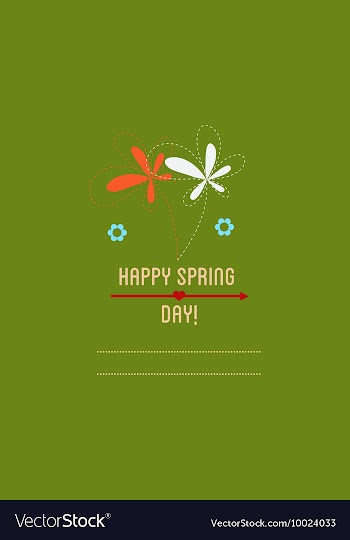 With flower and vector image