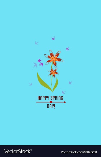 With flower and vector image