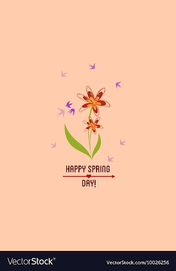With flower and vector image