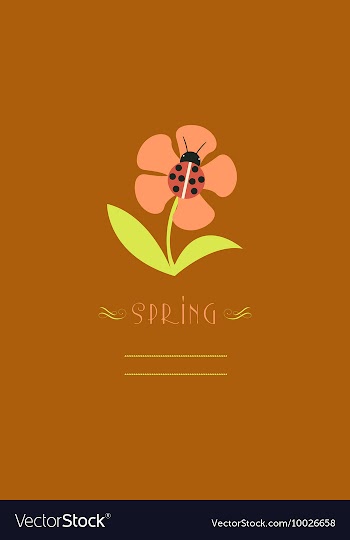 With flower and vector image