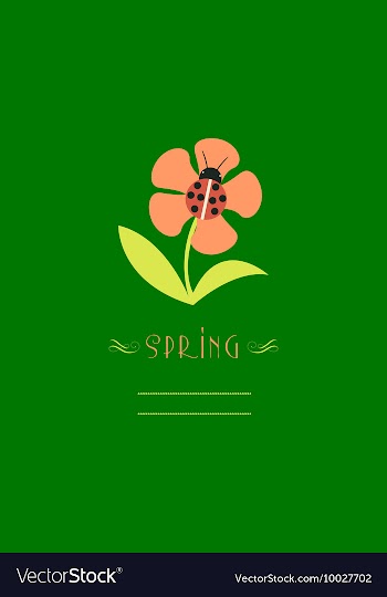 With flower and vector image