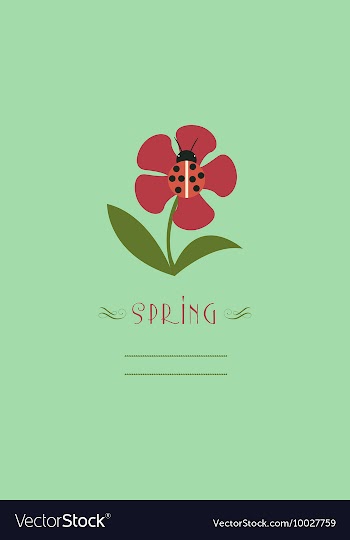 With flower and vector image