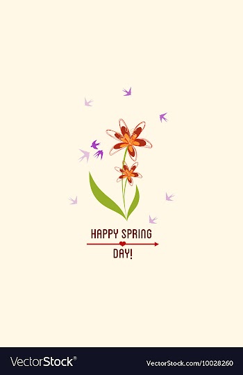 With flower and vector image