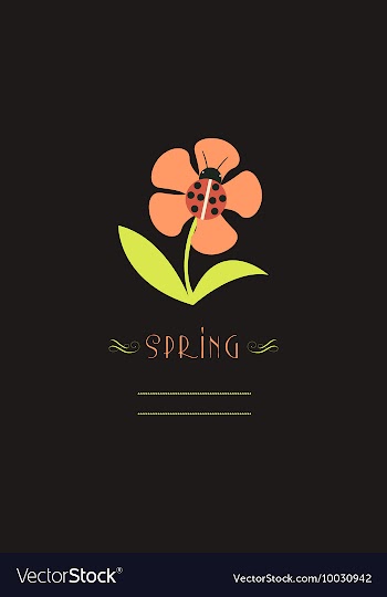 With flower and vector image