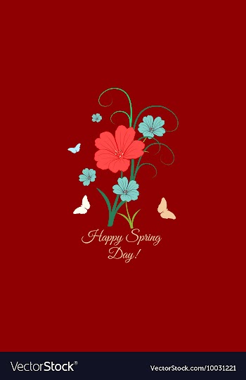 With flower and vector image