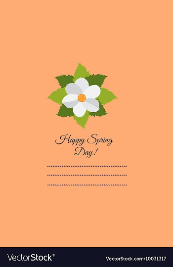 With flower and vector image