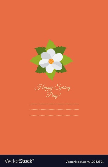 With flower and vector image