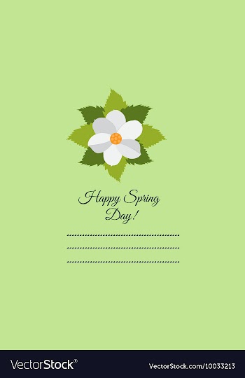 With flower and vector image