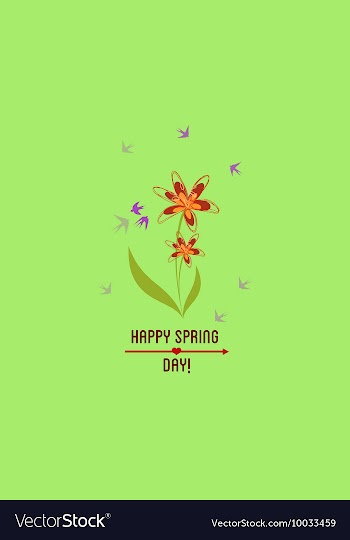With flower and vector image