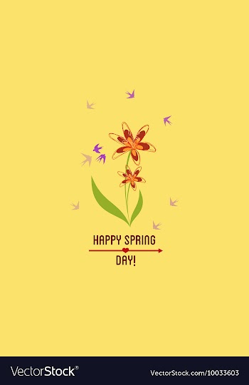 With flower and vector image